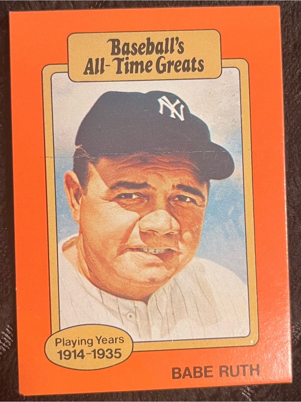 Baseball's All-Time Greats Trading Card - Orange